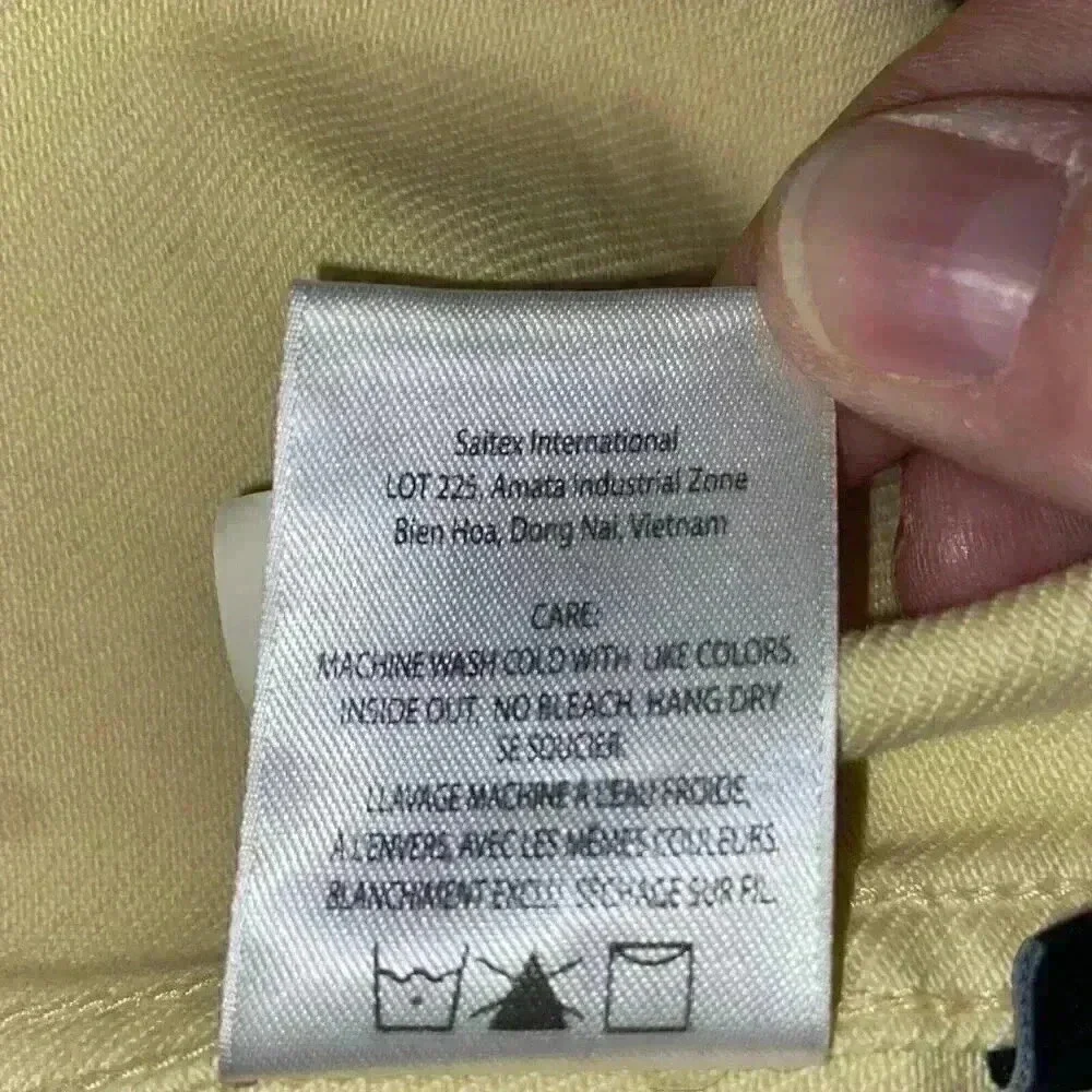 EDWIN Anthropologie Womens SIA‎ Denim Jacket M Lemonade 80s Cropped Colorful NWT